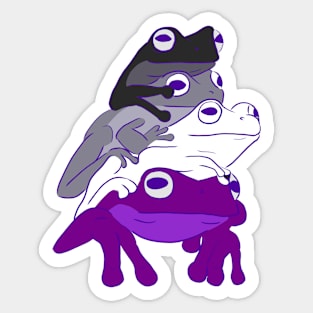 Asexual Pride Frog Stack Sticker